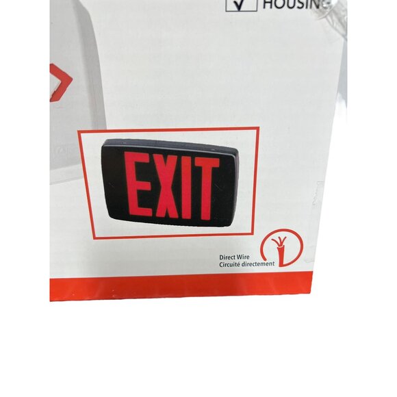 Lithonia Lighting LED Quantum Exit Sign Black Housing Direct Wire 427497 NEW - Picture 3 of 6
